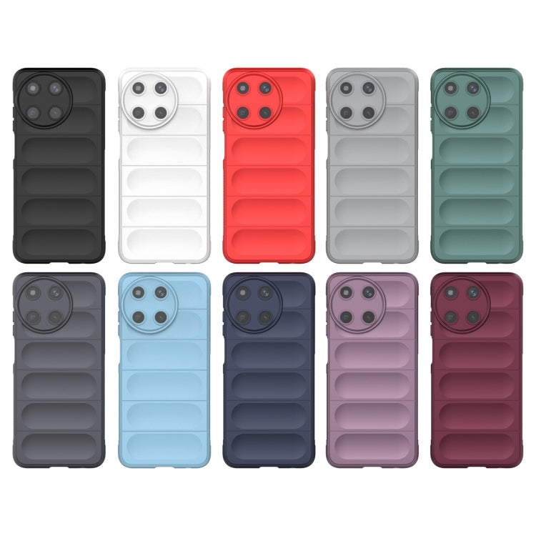 For Realme 11 4G Global Magic Shield TPU + Flannel Phone Case(Dark Grey) - Realme Cases by PMC TechLife | Online Shopping South Africa | PMC TechLife | Buy Now Pay Later Mobicred