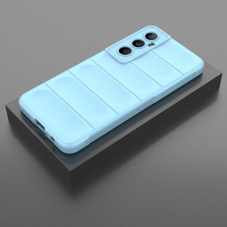 For Realme C65 4G Global Magic Shield TPU + Flannel Phone Case(Light Blue) - Realme Cases by PMC TechLife | Online Shopping South Africa | PMC TechLife | Buy Now Pay Later Mobicred