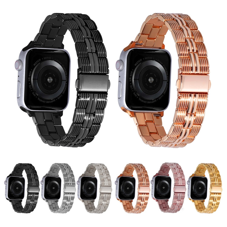 3-Beads Stripe Metal Watch Band For Apple Watch 9 41mm(Silver) - free shipping - PMc TechLife - Order now!