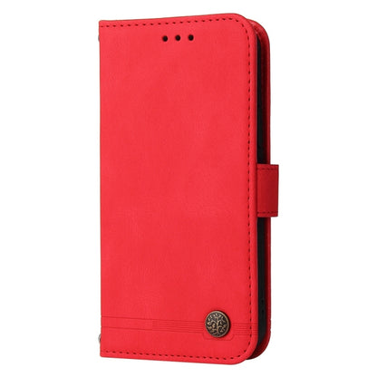 For Realme 13 Pro / 13 Pro+ / 12 Pro Skin Feel Life Tree Metal Button Leather Phone Case(Red) - Realme Cases by PMC Jewellery | Online Shopping South Africa | PMC Jewellery | Buy Now Pay Later Mobicred