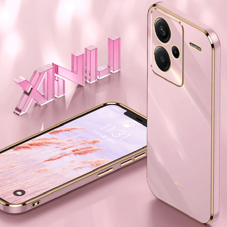 For Xiaomi Redmi Note 13 Pro+ XINLI Straight Edge 6D Electroplate TPU Phone Case(White) - Note 13 Pro+ Cases by XINLI | Online Shopping South Africa | PMC Jewellery