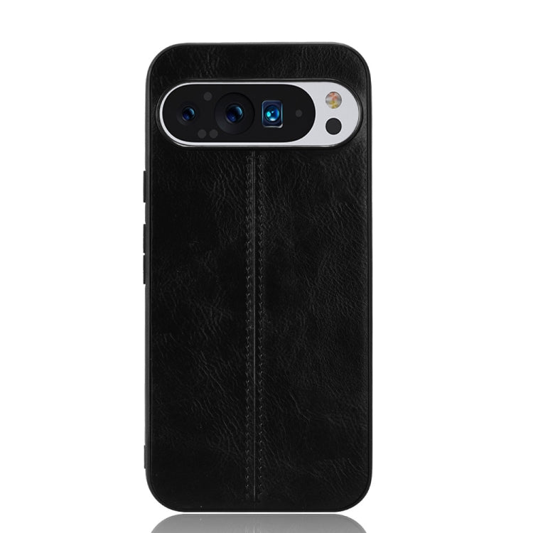 For Google Pixel 9 Pro Sewing Cow Pattern Skin PC + PU + TPU Phone Case(Black) - free shipping - PMC TechLife - Order now!
