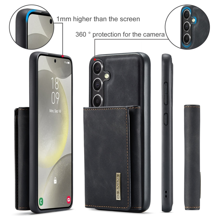 For Samsung Galaxy S24+ 5G DG.MING M1 Series 3-Fold Multi Card Wallet + Magnetic Phone Case(Black) - Galaxy S24+ 5G Cases by DG.MING | Online Shopping South Africa | PMC Jewellery | Buy Now Pay Later Mobicred