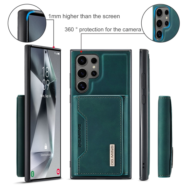 For Samsung Galaxy S24 Ultra 5G DG.MING M2 Series 3-Fold Multi Card Bag + Magnetic Phone Case(Green) - Galaxy S24 Ultra 5G Cases by DG.MING | Online Shopping South Africa | PMC Jewellery | Buy Now Pay Later Mobicred