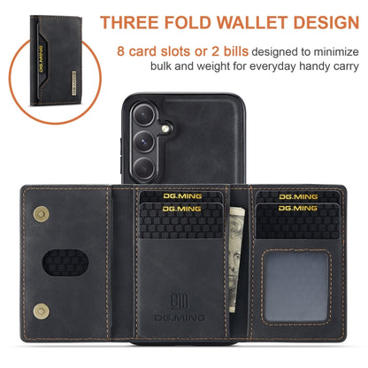 For Samsung Galaxy S24 5G DG.MING M2 Series 3-Fold Multi Card Bag + Magnetic Phone Case(Black) - Galaxy S24 5G Cases by DG.MING | Online Shopping South Africa | PMC Jewellery | Buy Now Pay Later Mobicred