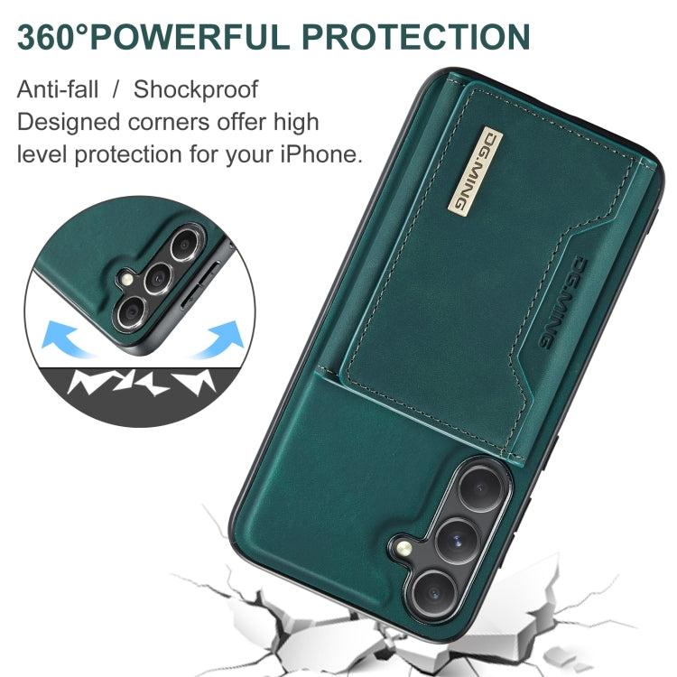 For Samsung Galaxy S24 5G DG.MING M2 Series 3-Fold Multi Card Bag + Magnetic Phone Case(Green) - Galaxy S24 5G Cases by DG.MING | Online Shopping South Africa | PMC Jewellery | Buy Now Pay Later Mobicred