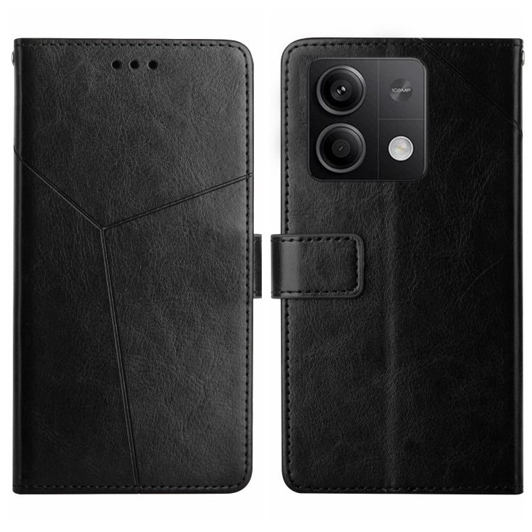 For Xiaomi Redmi Note 13 Pro 4G Global Y-shaped Pattern Flip Leather Phone Case(Black) - Note 13 Pro Cases by PMC Jewellery | Online Shopping South Africa | PMC Jewellery | Buy Now Pay Later Mobicred