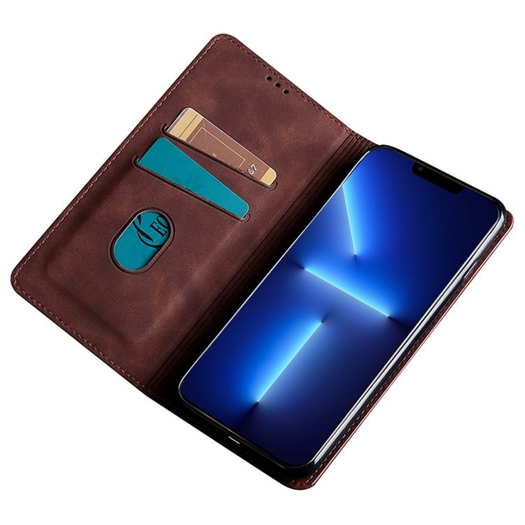 For Infinix Note 40 Pro 4G Skin Feel Magnetic Leather Phone Case(Dark Brown) - Infinix Cases by PMC Jewellery | Online Shopping South Africa | PMC Jewellery | Buy Now Pay Later Mobicred