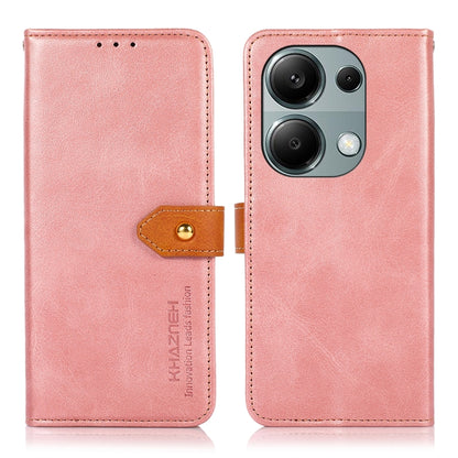 For Xiaomi Redmi Note 13 Pro 4G / POCO M6 Pro KHAZNEH Cowhide Texture Flip Leather Phone Case(Rose Gold) - Note 13 Pro Cases by PMC Jewellery | Online Shopping South Africa | PMC Jewellery | Buy Now Pay Later Mobicred