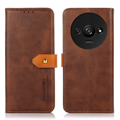 For Xiaomi Redmi A3 KHAZNEH Cowhide Texture Flip Leather Phone Case(Brown) - Xiaomi Cases by PMC Jewellery | Online Shopping South Africa | PMC Jewellery | Buy Now Pay Later Mobicred