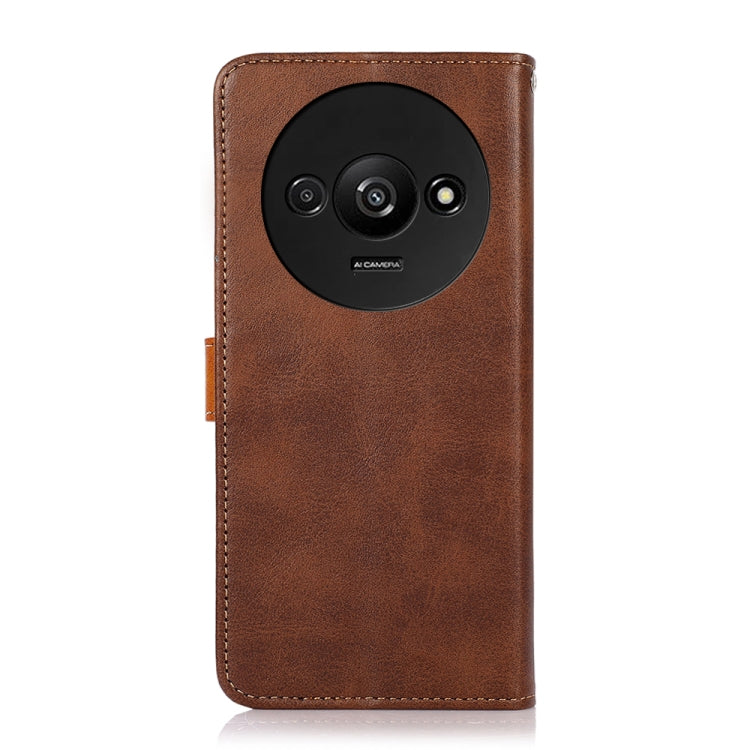 For Xiaomi Redmi A3 KHAZNEH Cowhide Texture Flip Leather Phone Case(Brown) - Xiaomi Cases by PMC Jewellery | Online Shopping South Africa | PMC Jewellery | Buy Now Pay Later Mobicred