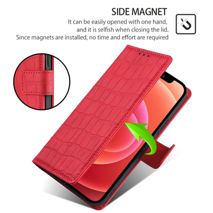 For Huawei Pura 70 Pro / 70 Pro+ 5G Skin Feel Crocodile Magnetic Clasp Leather Phone Case(Red) - Huawei Cases by PMC Jewellery | Online Shopping South Africa | PMC Jewellery | Buy Now Pay Later Mobicred