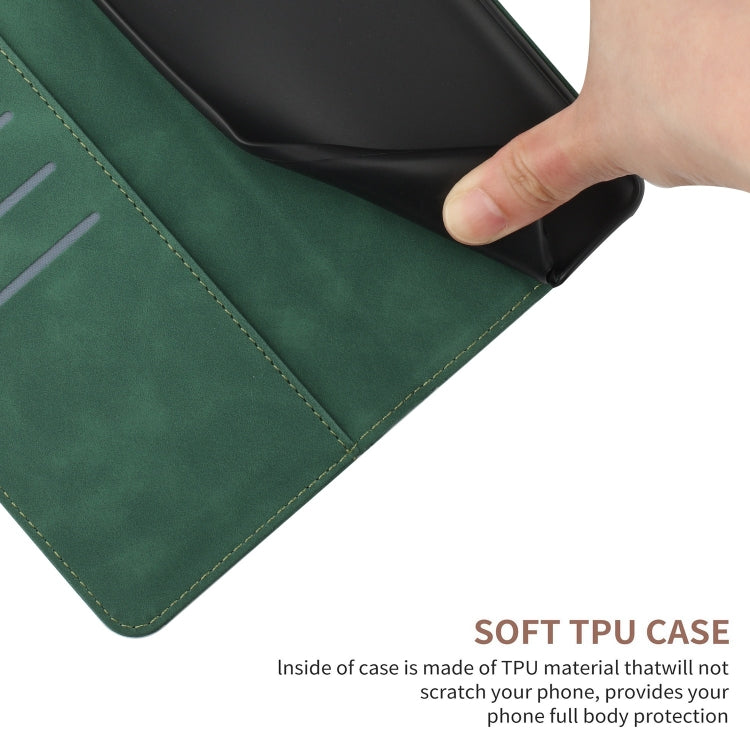 For Huawei P30 Lite/nova 4e Stitching Embossed Leather Phone Case(Green) - Huawei Cases by PMC TechLife | Online Shopping South Africa | PMC TechLife | Buy Now Pay Later Mobicred