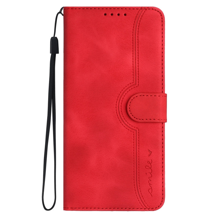 For Xiaomi Redmi 13C Heart Pattern Skin Feel Leather Phone Case(Red) - 13C Cases by PMC TechLife | Online Shopping South Africa | PMC TechLife | Buy Now Pay Later Mobicred