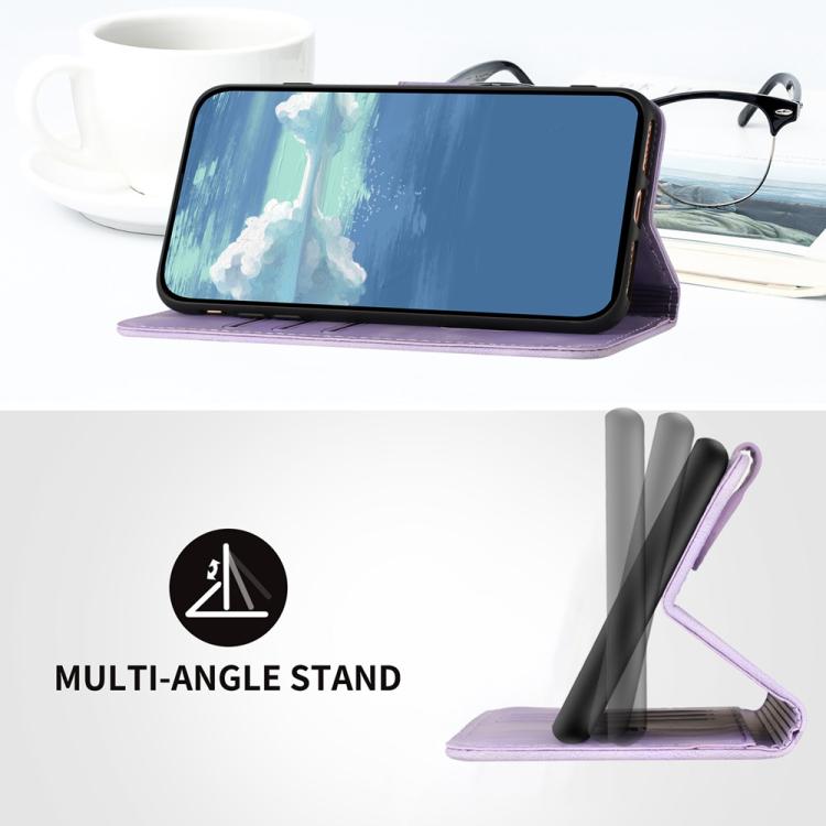 For iPhone 17 Air Line Pattern Skin Feel Leather Phone Case(Light Purple) - free shipping - PMc TechLife - Order now!
