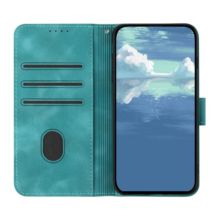 For iPhone 17 Air Line Pattern Skin Feel Leather Phone Case(Light Blue) - free shipping - PMc TechLife - Order now!