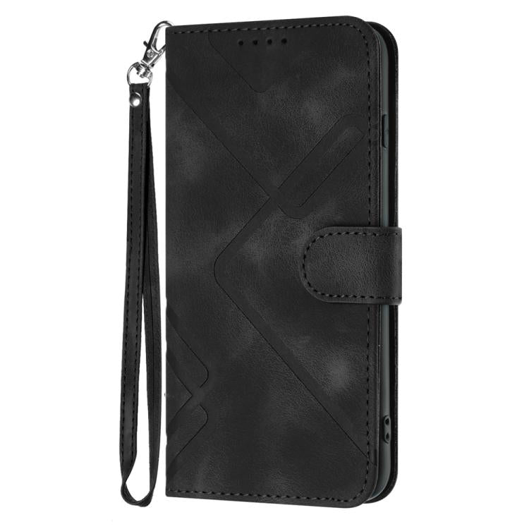 For iPhone 17 Line Pattern Skin Feel Leather Phone Case(Black) - free shipping - PMc TechLife - Order now!