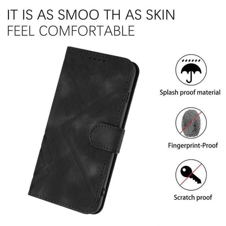 For iPhone 17 Line Pattern Skin Feel Leather Phone Case(Black) - free shipping - PMc TechLife - Order now!