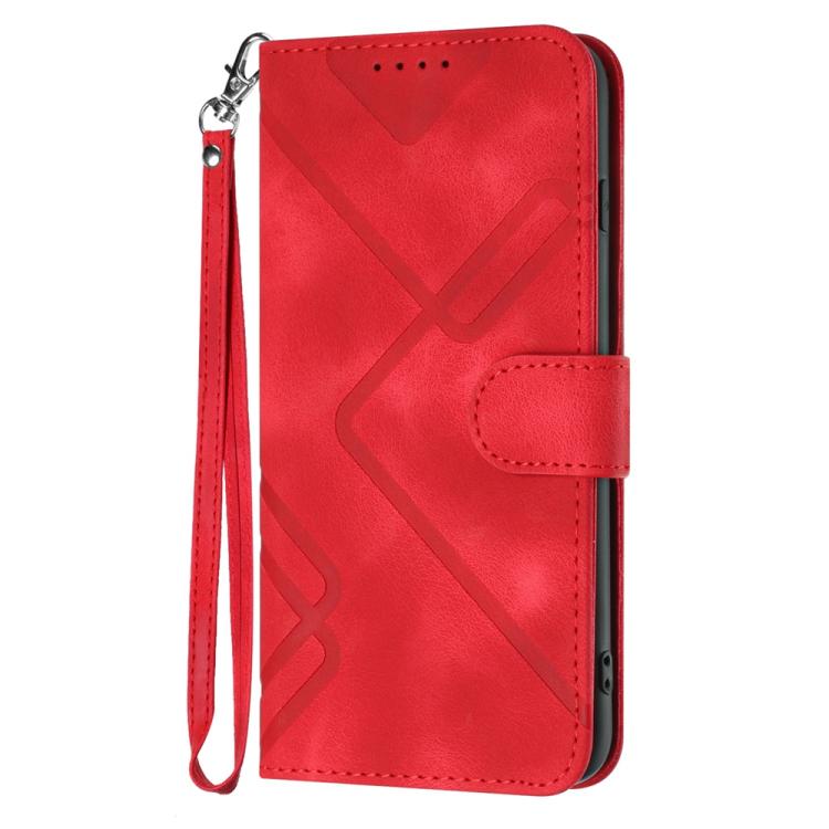 For iPhone 17 Pro Line Pattern Skin Feel Leather Phone Case(Red) - free shipping - PMc TechLife - Order now!