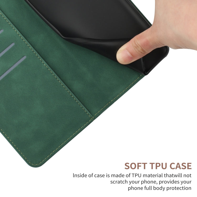 For Motorola Moto G34 5G Stitching Embossed Leather Phone Case(Green) - Motorola Cases by PMC TechLife | Online Shopping South Africa | PMC TechLife | Buy Now Pay Later Mobicred