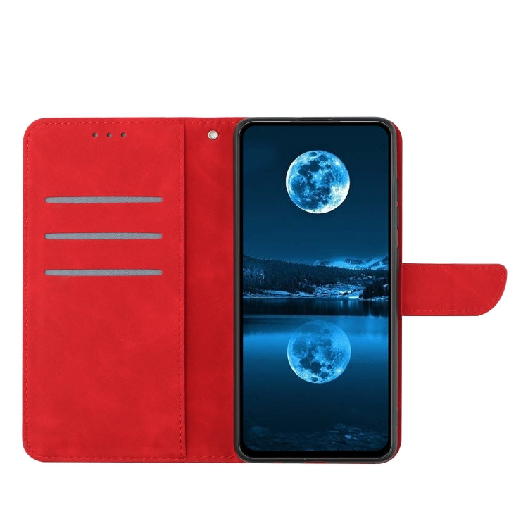 For Motorola Moto G Play 4G 2024 Stitching Embossed Leather Phone Case(Red) - Motorola Cases by PMC Jewellery | Online Shopping South Africa | PMC Jewellery | Buy Now Pay Later Mobicred