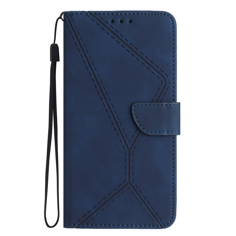 For Motorola Moto G Play 4G 2024 Stitching Embossed Leather Phone Case(Blue) - Motorola Cases by PMC Jewellery | Online Shopping South Africa | PMC Jewellery | Buy Now Pay Later Mobicred