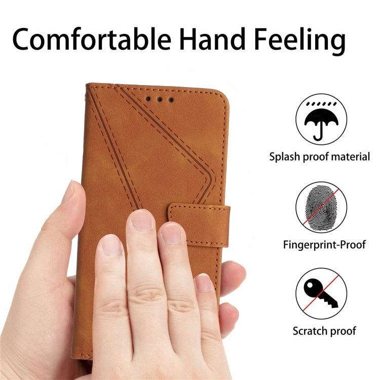 For Motorola Moto G85 5G Stitching Embossed Leather Phone Case(Brown) - free shipping - PMC TechLife - Order now!