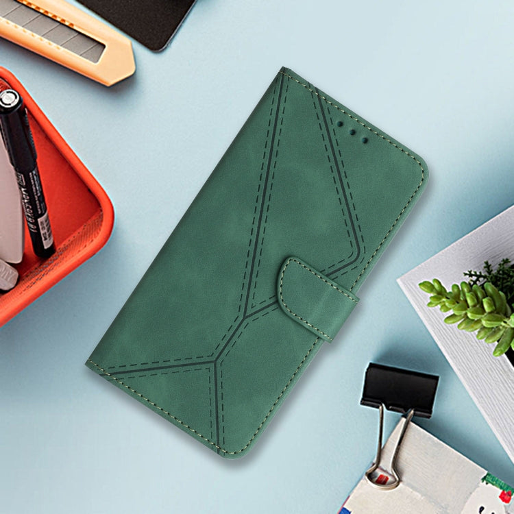 For Motorola Edge 5G 2024 Stitching Embossed Leather Phone Case(Green) - Motorola Cases by PMC Jewellery | Online Shopping South Africa | PMC Jewellery | Buy Now Pay Later Mobicred