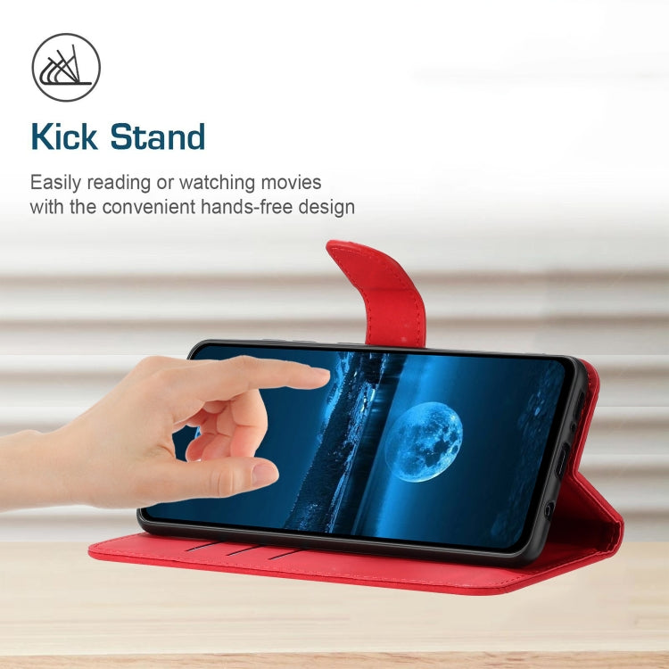 For Motorola Moto G35 5G Stitching Embossed Leather Phone Case(Red) - free shipping - PMC TechLife - Order now!