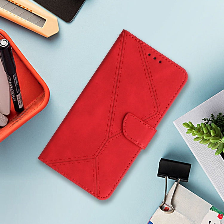 For Motorola Moto G55 5G Stitching Embossed Leather Phone Case(Red) - free shipping - PMC TechLife - Order now!