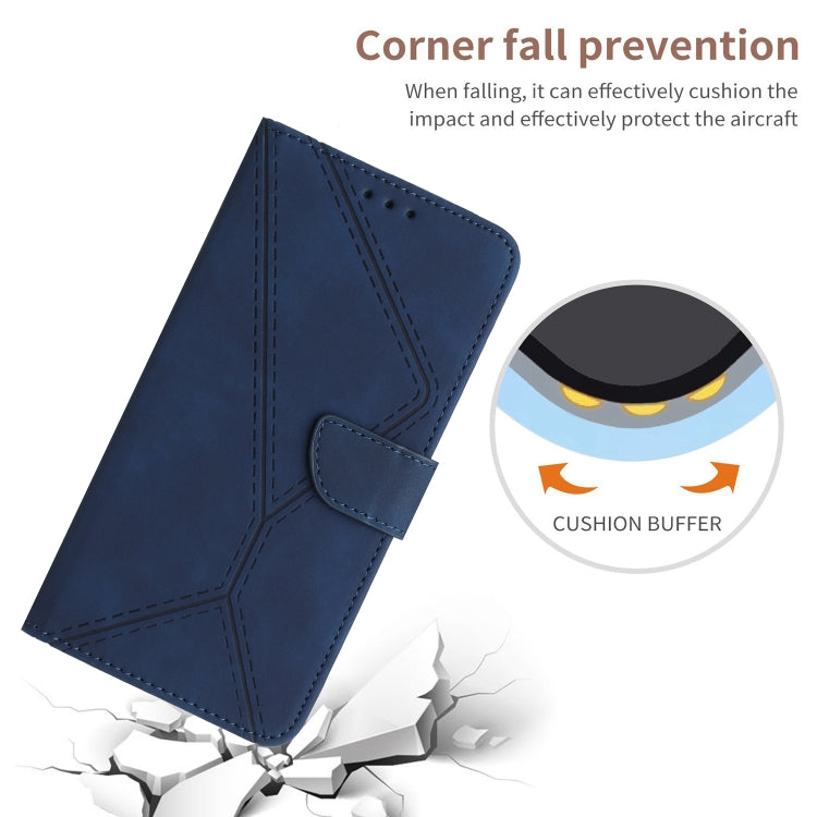 For Motorola Moto G75 5G Stitching Embossed Leather Phone Case(Blue) - free shipping - PMC TechLife - Order now!