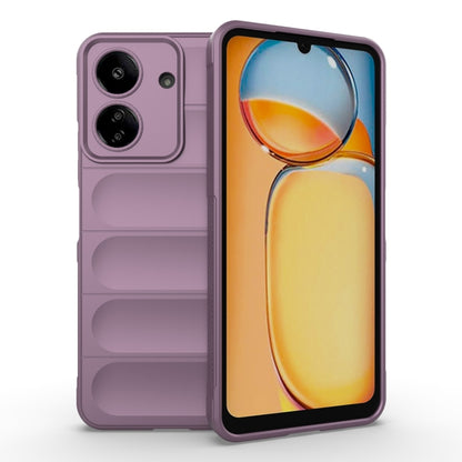 For Xiaomi Redmi 13C 4G Global Magic Shield TPU + Flannel Phone Case(Purple) - 13C Cases by PMC Jewellery | Online Shopping South Africa | PMC Jewellery | Buy Now Pay Later Mobicred