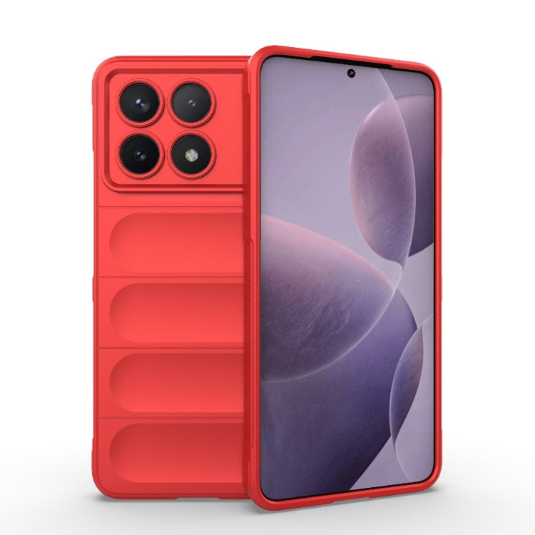 For Xiaomi Redmi K70 / K70 Pro 5G Magic Shield TPU + Flannel Phone Case(Red) - K70 Pro Cases by PMC Jewellery | Online Shopping South Africa | PMC Jewellery | Buy Now Pay Later Mobicred