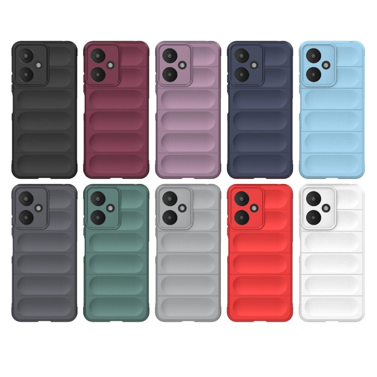 For Xiaomi Redmi 13C 5G Magic Shield TPU + Flannel Phone Case(Dark Grey) - 13C Cases by PMC Jewellery | Online Shopping South Africa | PMC Jewellery | Buy Now Pay Later Mobicred