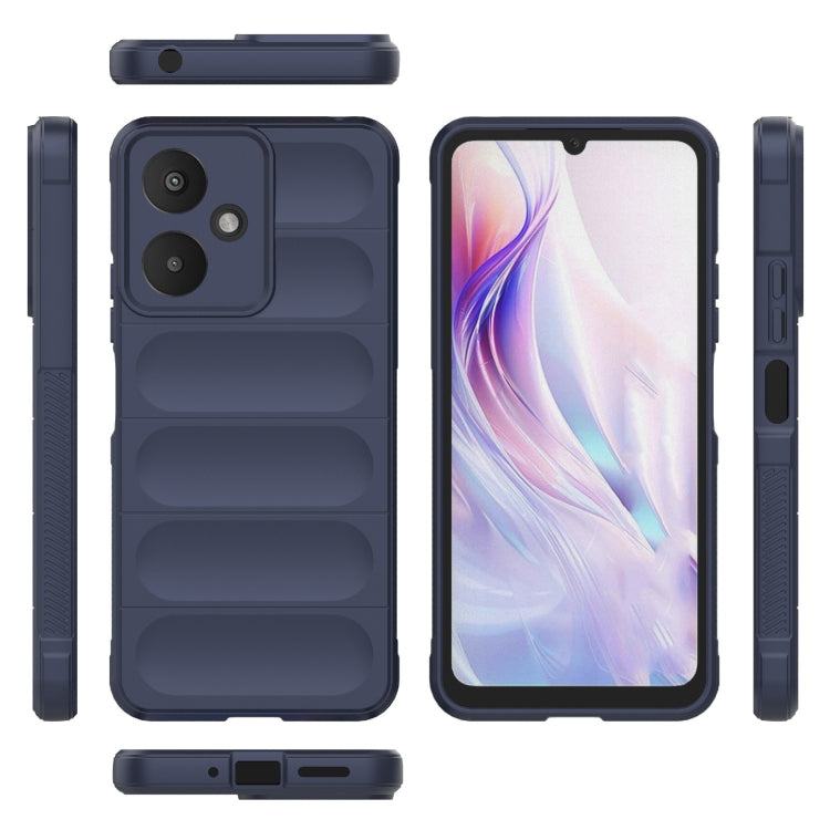 For Xiaomi Redmi 13C 5G Magic Shield TPU + Flannel Phone Case(Dark Blue) - 13C Cases by PMC Jewellery | Online Shopping South Africa | PMC Jewellery | Buy Now Pay Later Mobicred