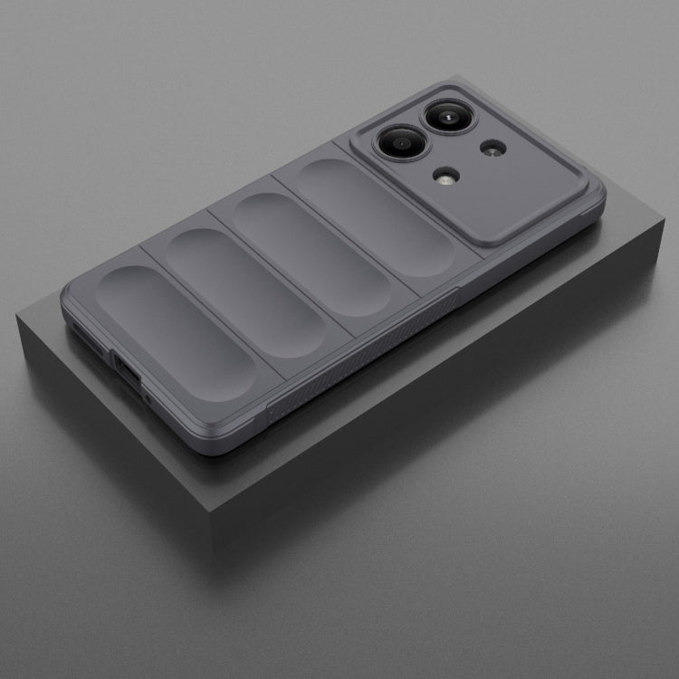 For Xiaomi Redmi Note 13R Pro 5G Magic Shield TPU + Flannel Phone Case(Dark Grey) - Xiaomi Cases by PMC TechLife | Online Shopping South Africa | PMC TechLife | Buy Now Pay Later Mobicred