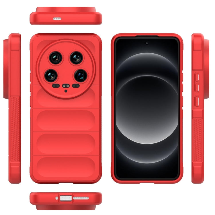 For Xiaomi 14 Ultra Magic Shield TPU + Flannel Phone Case(Red) - 14 Ultra Cases by PMC TechLife | Online Shopping South Africa | PMC TechLife | Buy Now Pay Later Mobicred