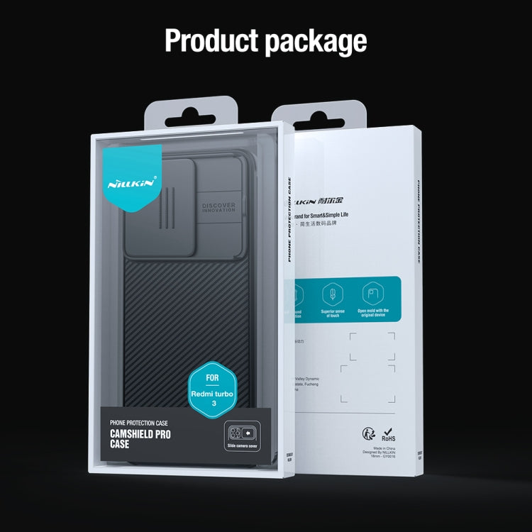 For Xiaomi Redmi Turbo 3 NILLKIN CamShield Pro PC Phone Case(Blue) - Xiaomi Cases by NILLKIN | Online Shopping South Africa | PMC TechLife | Buy Now Pay Later Mobicred
