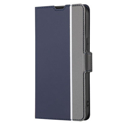 For Huawei Pura 70 Ultra 5G Twill Texture Side Button Leather Phone Case(Blue) - Huawei Cases by PMC Jewellery | Online Shopping South Africa | PMC Jewellery | Buy Now Pay Later Mobicred