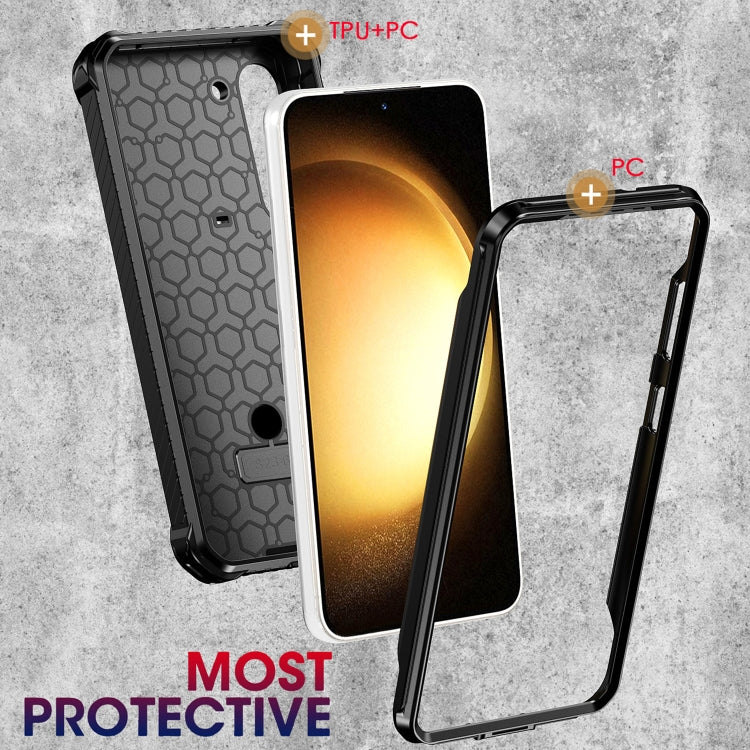 For Samsung Galaxy S24 5G Armor Series Holder Phone Case(Red) - Galaxy S24 5G Cases by PMC TechLife | Online Shopping South Africa | PMC TechLife