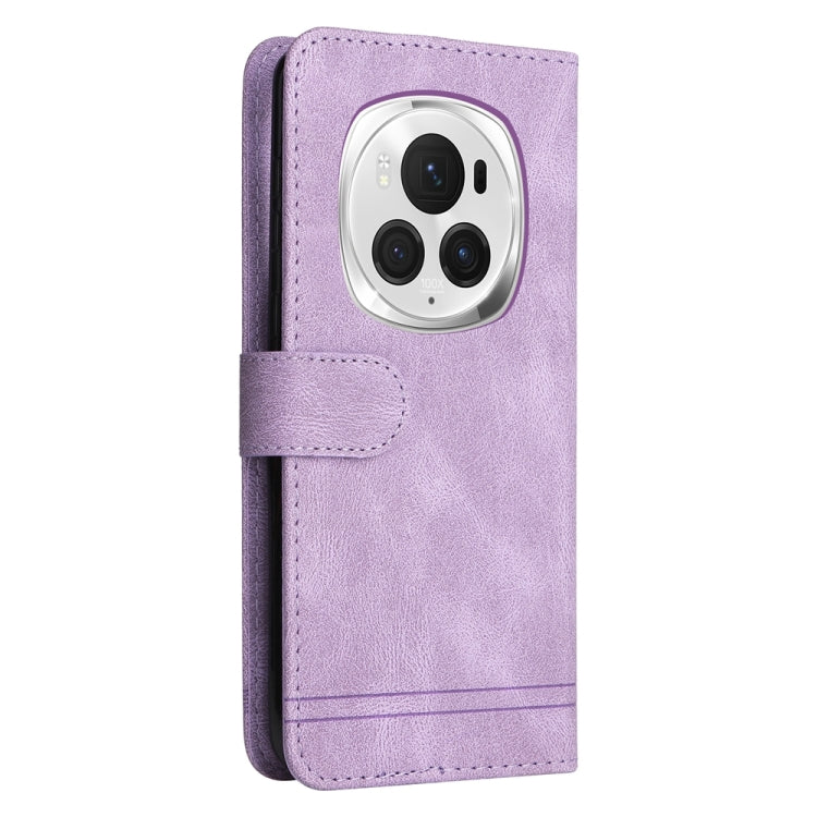 For Honor Magic6 Pro Skin Feel Life Tree Metal Button Leather Phone Case(Purple) - Honor Cases by PMC Jewellery | Online Shopping South Africa | PMC Jewellery | Buy Now Pay Later Mobicred