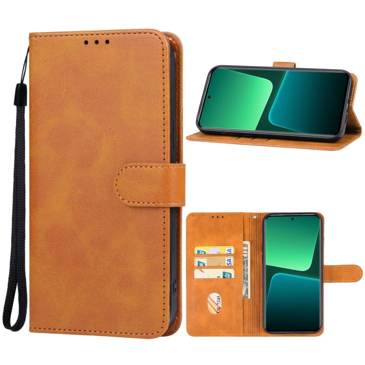 For Xiaomi 13T Pro Leather Phone Case(Brown) - Xiaomi Cases by PMC Jewellery | Online Shopping South Africa | PMC Jewellery | Buy Now Pay Later Mobicred