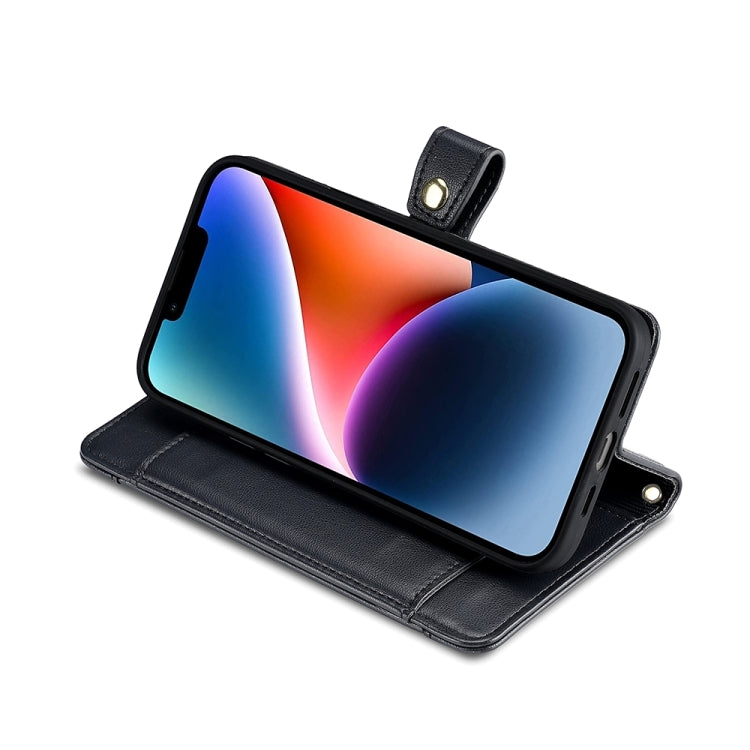 For Nokia G42 5G Lite Sheep Texture Cross-body Zipper Wallet Leather Phone Case(Black) - Nokia Cases by PMC TechLife | Online Shopping South Africa | PMC TechLife | Buy Now Pay Later Mobicred