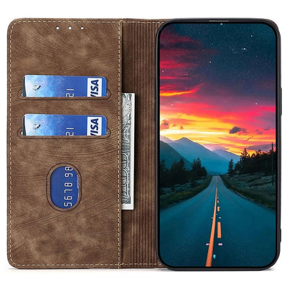 For Huawei Pura 70 Pro / Pro+ RFID Anti-theft Brush Magnetic Leather Phone Case(Brown) - Huawei Cases by PMC Jewellery | Online Shopping South Africa | PMC Jewellery | Buy Now Pay Later Mobicred