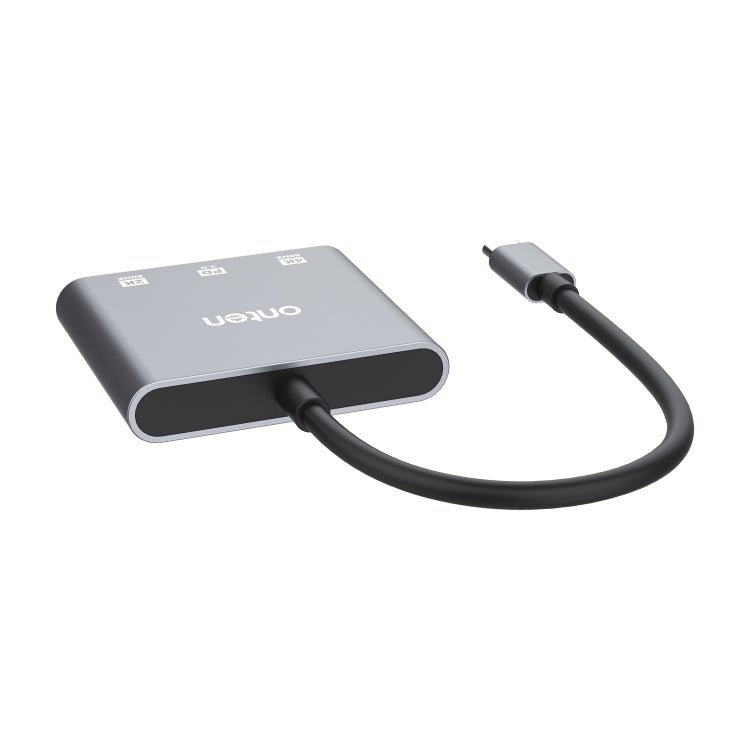 Onten 9175S 3 in 1 USB-C / Type-C to HDMI Adapter(Grey) - Cable & Adapters by Onten | Online Shopping South Africa | PMC Jewellery | Buy Now Pay Later Mobicred