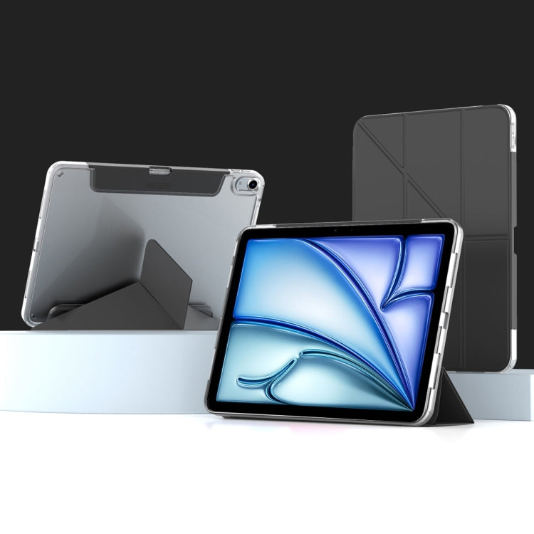 For iPad Air 13 2025 / 2024 Mutural Deformation Stand Smart Leather Tablet Case(Black) - free shipping - PMC TechLife - Order now!