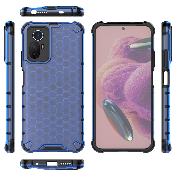 For Xiaomi Note 12S 4G Global Shockproof Honeycomb PC + TPU Phone Case(Blue) - Xiaomi Cases by PMC TechLife | Online Shopping South Africa | PMC TechLife | Buy Now Pay Later Mobicred