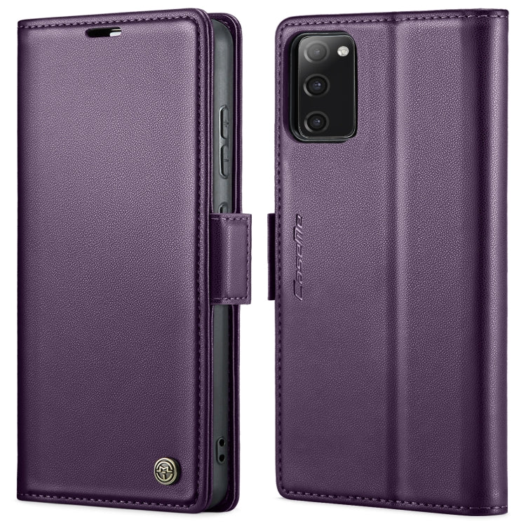 For Samsung Galaxy S20 FE CaseMe 023 Butterfly Buckle Litchi Texture RFID Anti-theft Leather Phone Case(Pearly Purple) - Galaxy S20 FE Cases by CaseMe | Online Shopping South Africa | PMC Jewellery | Buy Now Pay Later Mobicred