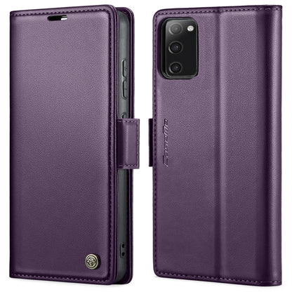 For Samsung Galaxy S20 FE CaseMe 023 Butterfly Buckle Litchi Texture RFID Anti-theft Leather Phone Case(Pearly Purple) - Galaxy S20 FE Cases by CaseMe | Online Shopping South Africa | PMC Jewellery | Buy Now Pay Later Mobicred