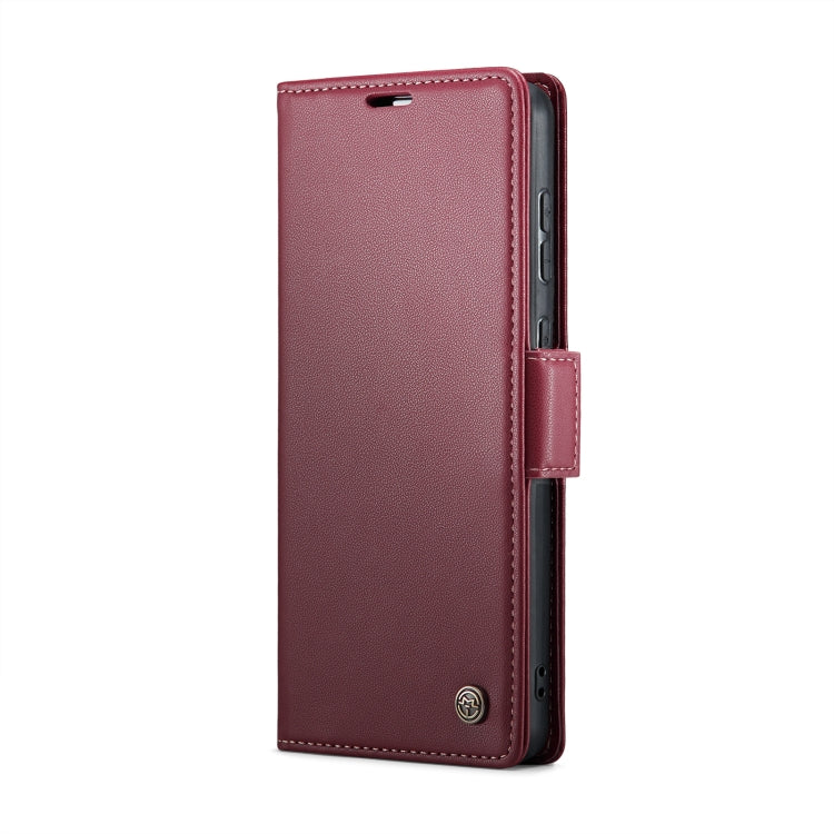 For Samsung Galaxy S21 FE 5G CaseMe 023 Butterfly Buckle Litchi Texture RFID Anti-theft Leather Phone Case(Wine Red) - Galaxy Phone Cases by CaseMe | Online Shopping South Africa | PMC Jewellery | Buy Now Pay Later Mobicred